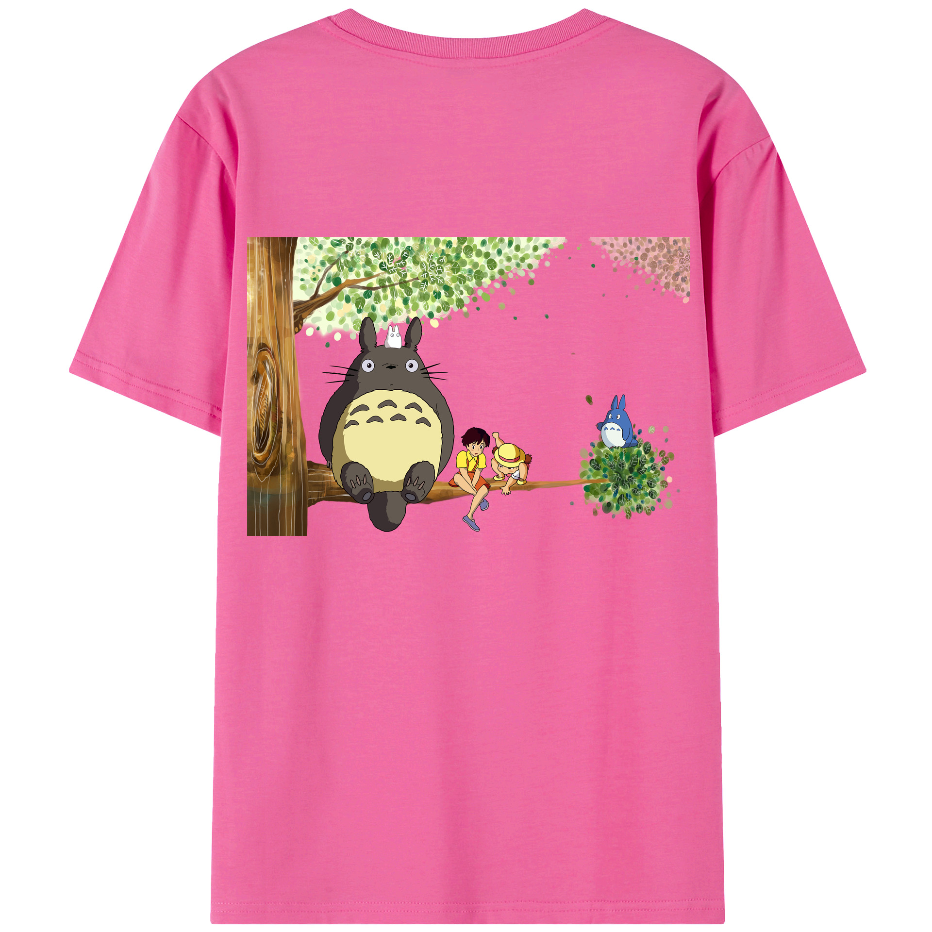 （画像用） となりのトトロ 草壁メイ 草壁サツキ My Neighbor Totoro Satsuki Kusakabe Mei Kusakabe レディース半袖Tシャツ(バックプリント)